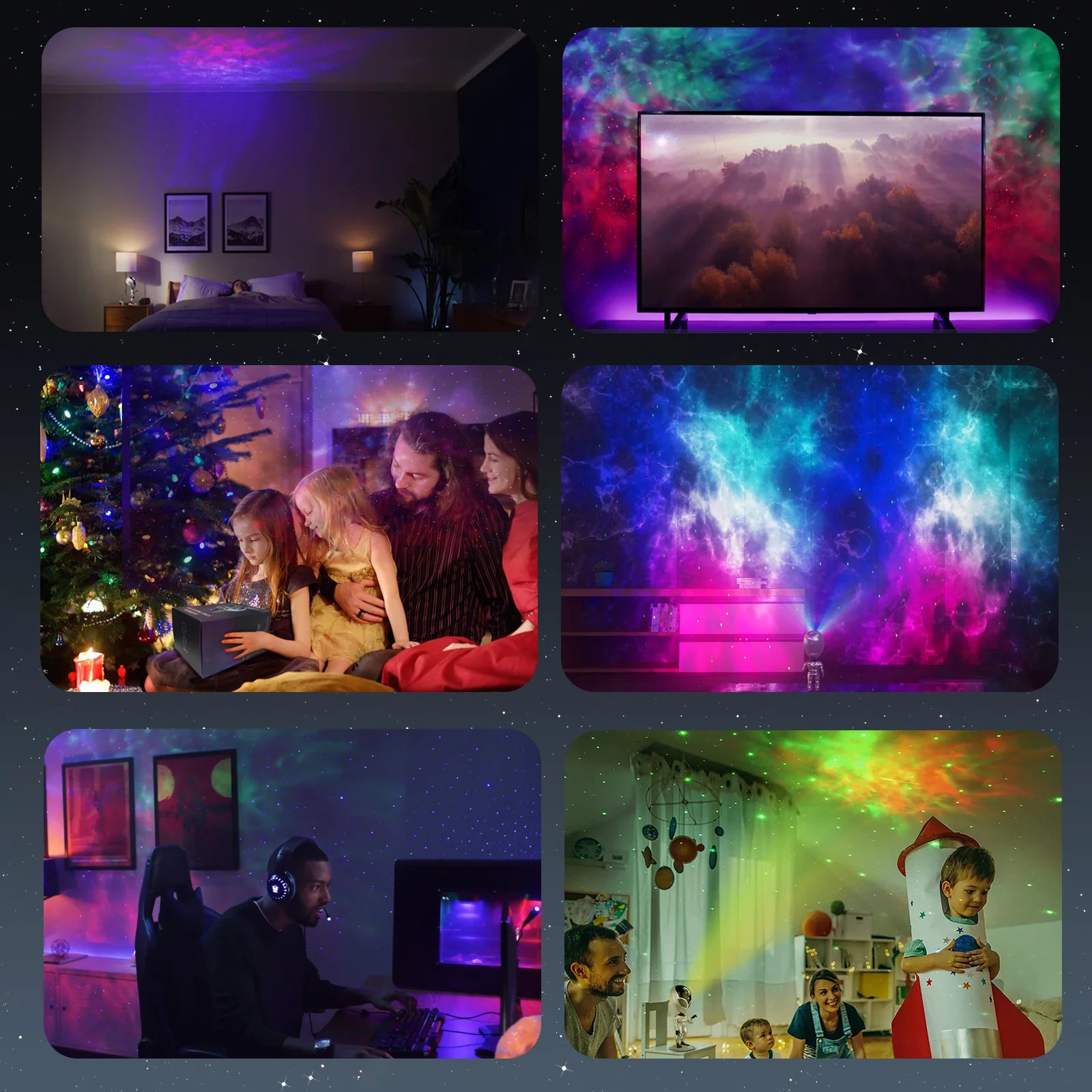 Star Projector, Aliens Galaxy Projector for Bedroom, Starry Nebula LED Lamp with Timer and Remote, Aliensun Night Light Kids Adults Gaming Room, Home Theater Room Decor