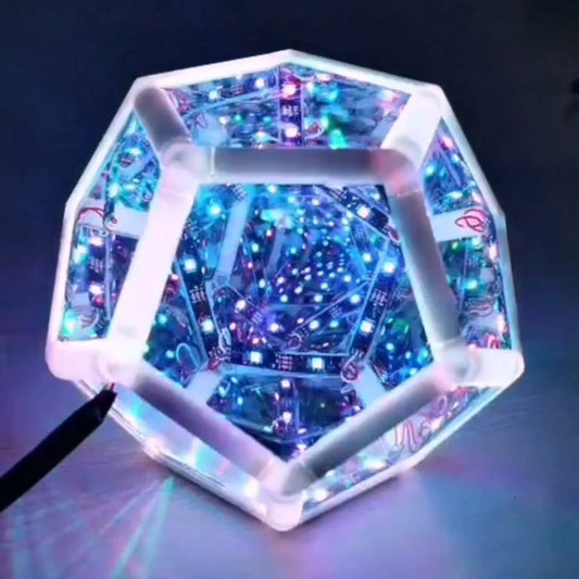 The Trap Orb DIY LED Infinity Dodecahedron Christmas Halloween Decoration LED Infinity Mirror Creative Cool Art Night Lights